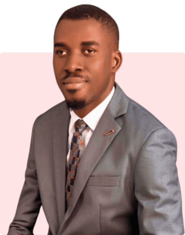 Profile of Gideon Sunday, a worker at AJiro Tech teaching IGCSE and A Level Chemistry