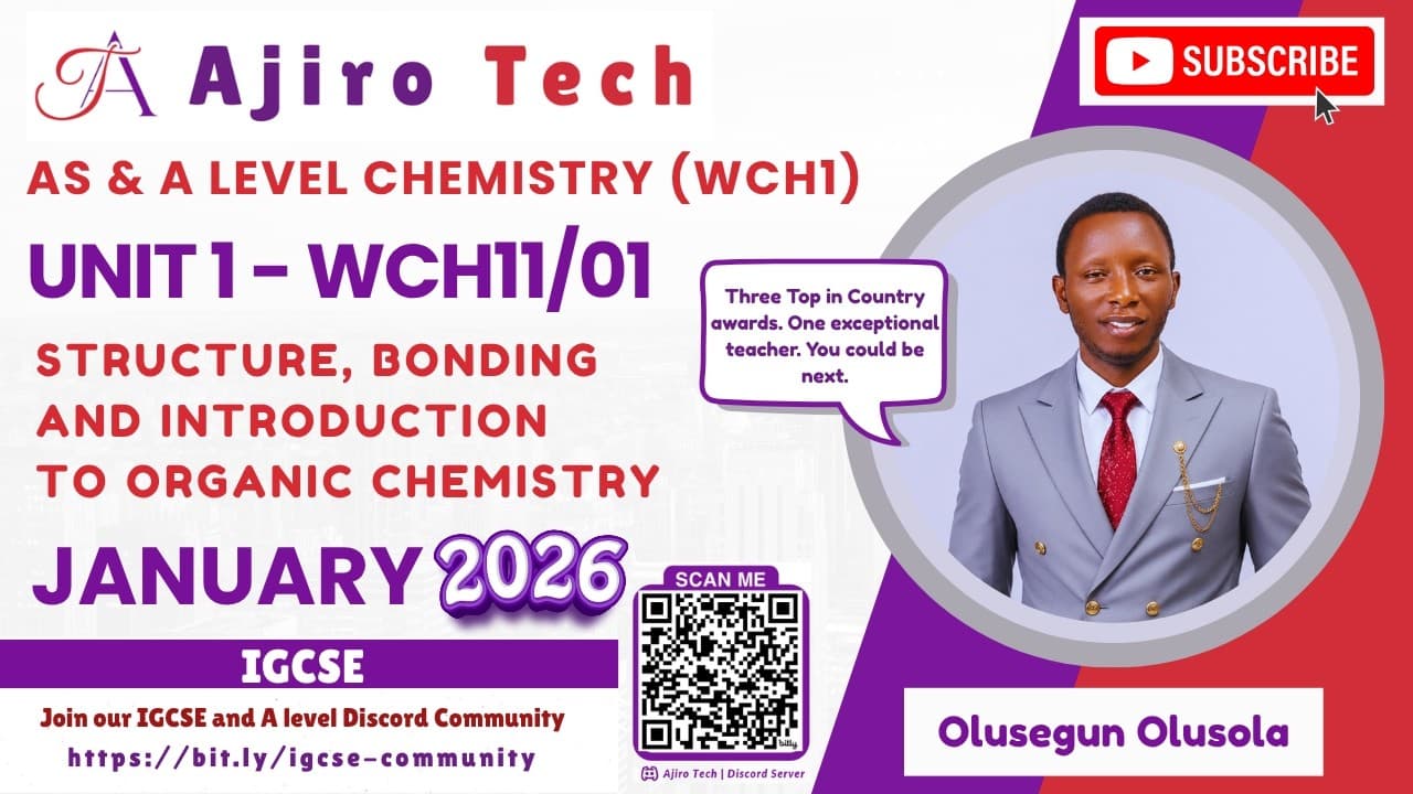 EDEXCEL AS & A LEVEL CHEMISTRY (WCH1)
