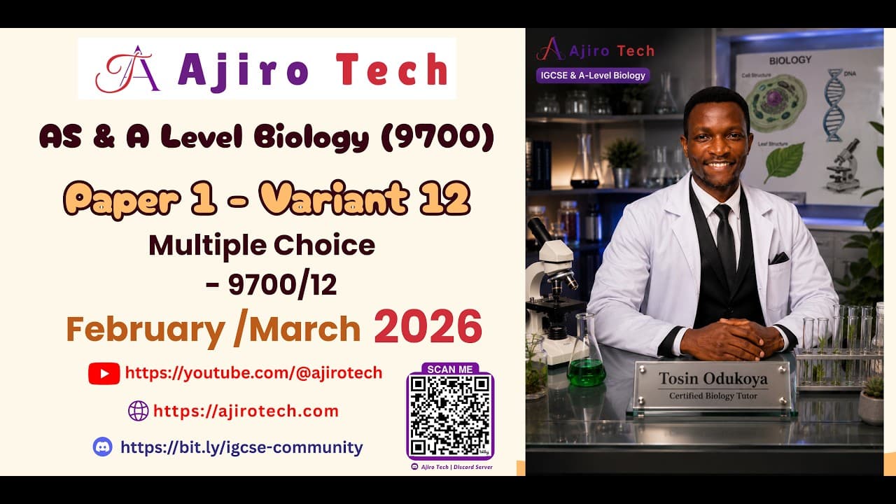 CAMBRIDGE AS & A LEVEL BIOLOGY (9700)