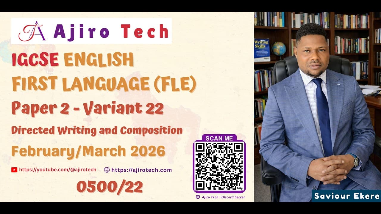 CAMBRIDGE IGCSE ENGLISH (0500/0990)