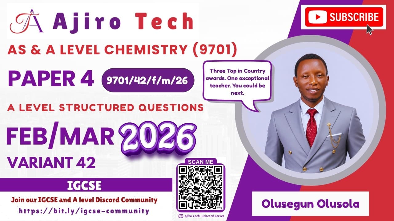 CAMBRIDGE AS & A LEVEL CHEMISTRY (9701)