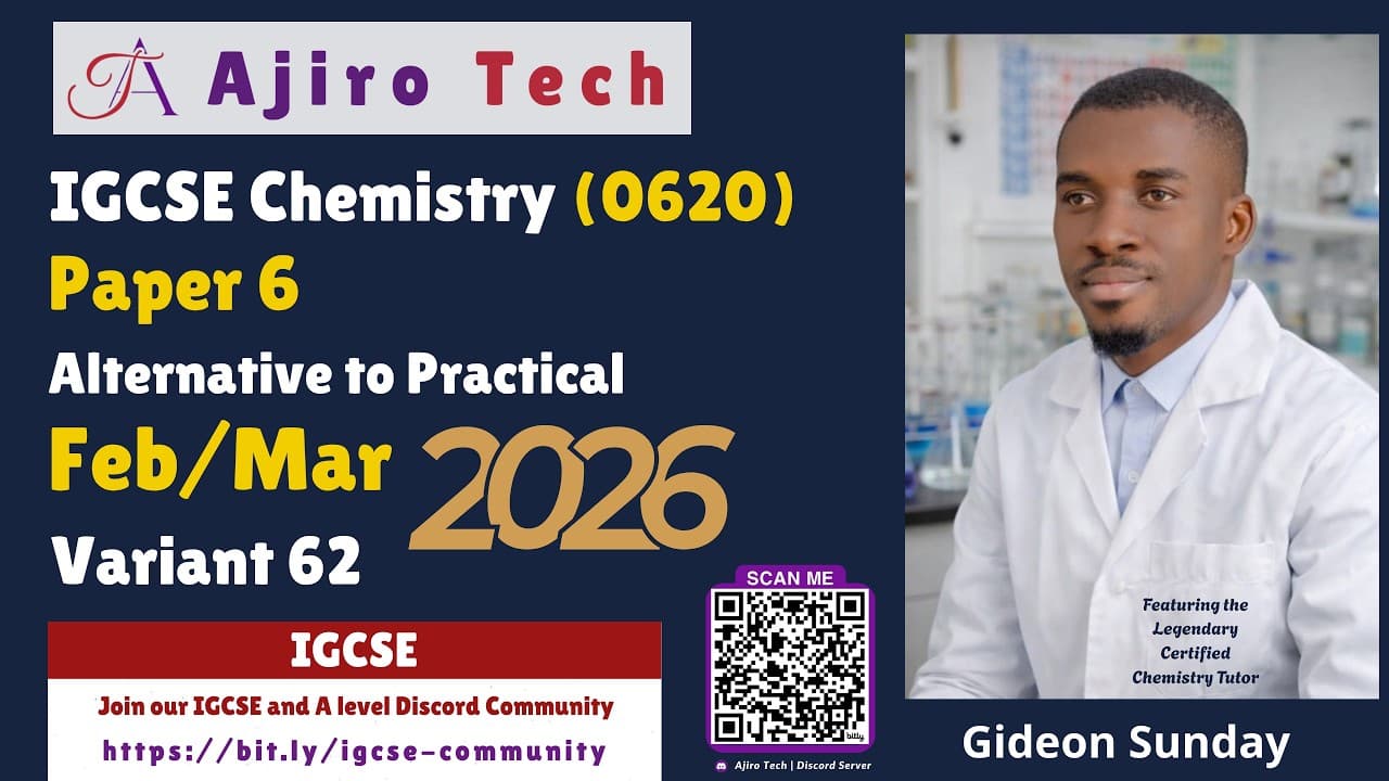 CIE IGCSE CHEMISTRY (0620/0971)
