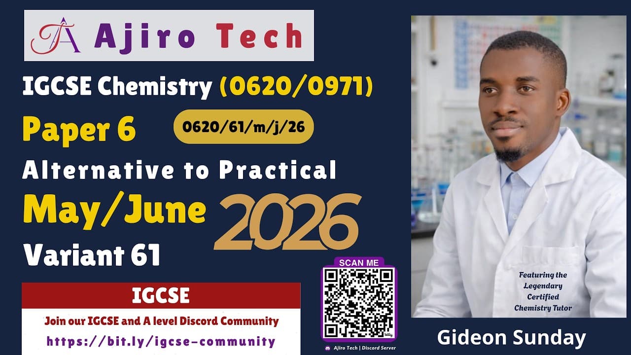 CIE IGCSE CHEMISTRY (0620/0971)