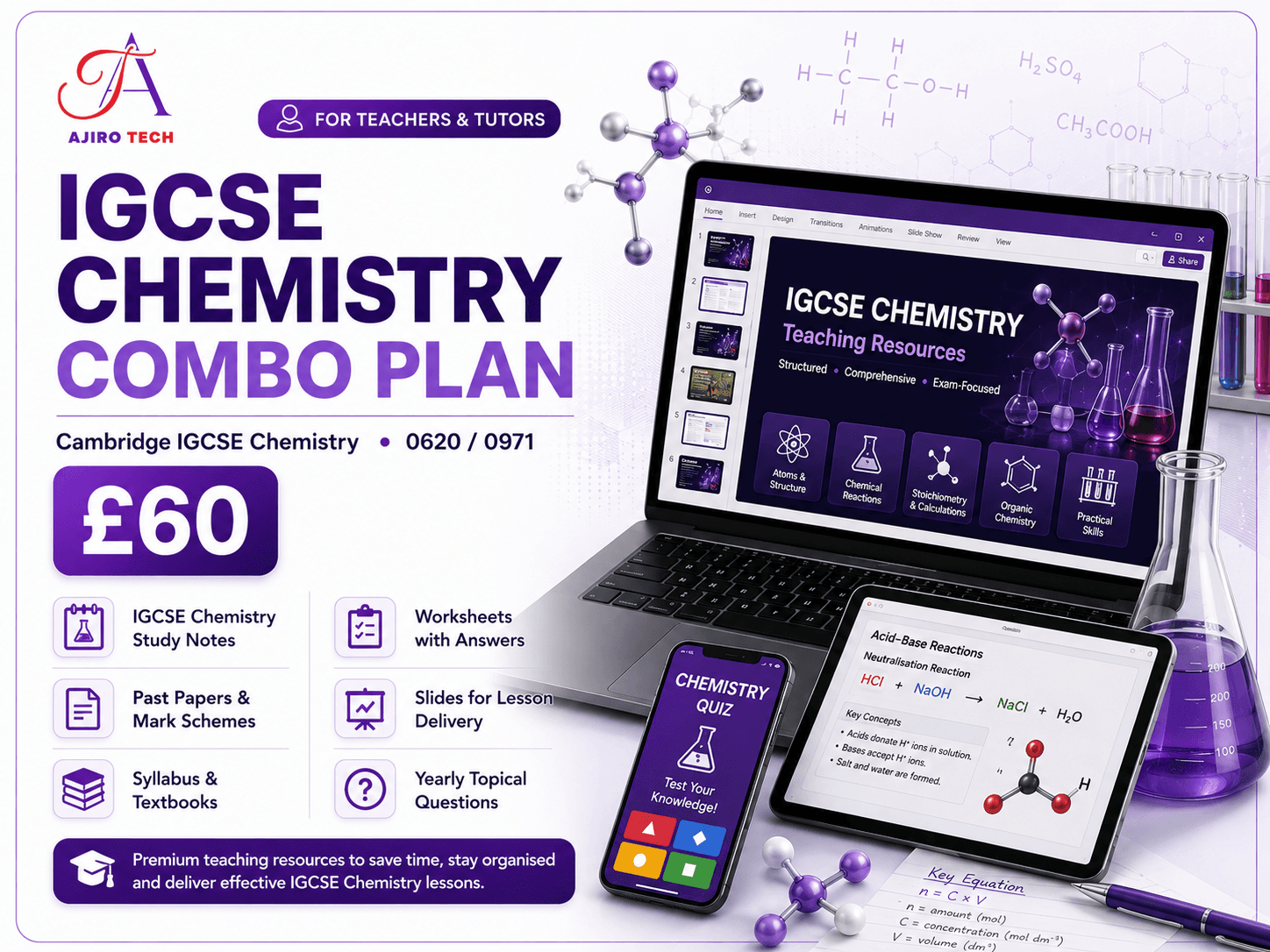 IGCSE Chemistry Combo Plan teacher resource package