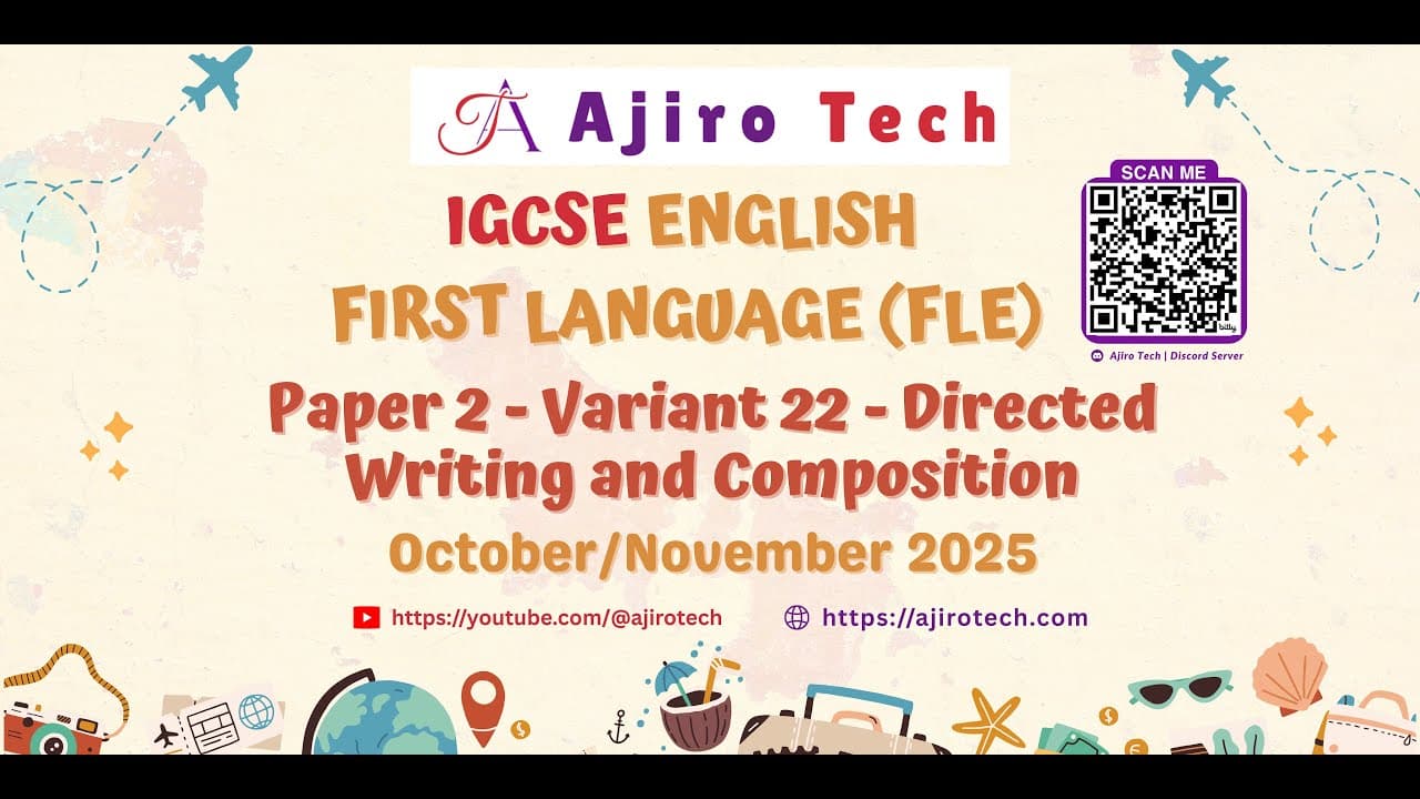 CAMBRIDGE IGCSE ENGLISH (0500/0990)