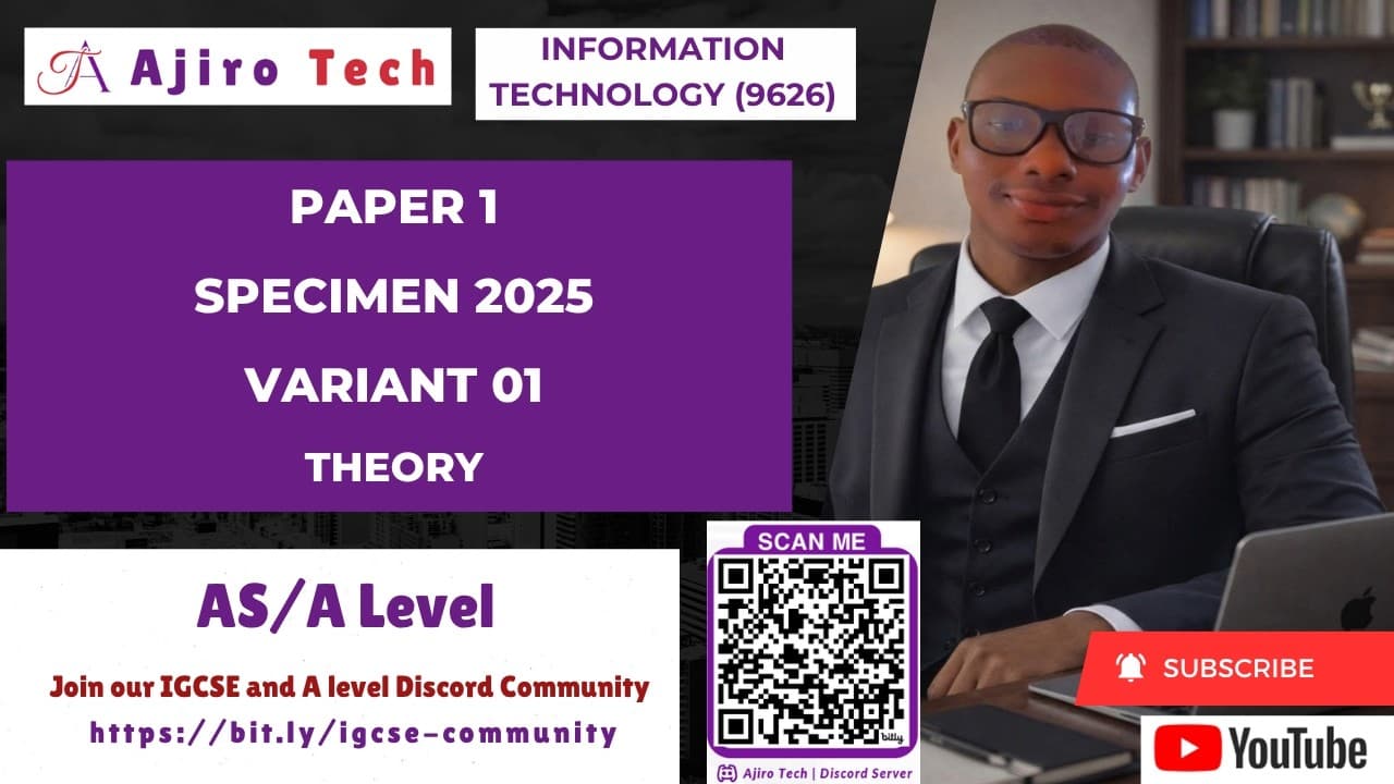 AS LEVEL INFORMATION TECHNOLOGY (9626)