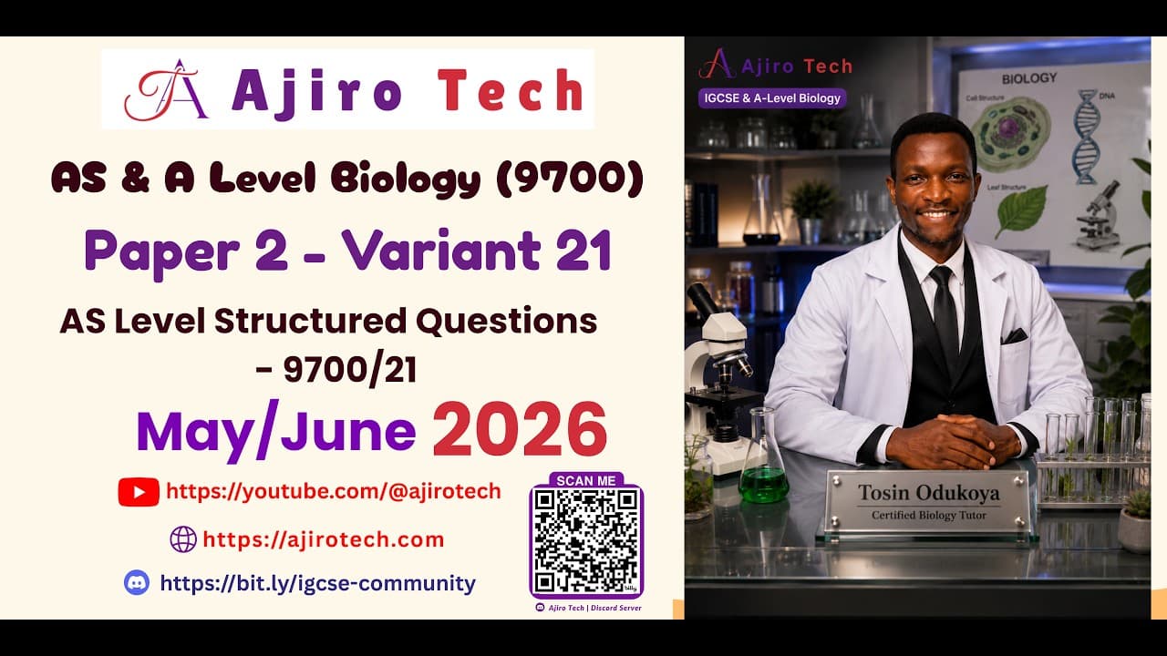CAMBRIDGE AS & A LEVEL BIOLOGY (9700)