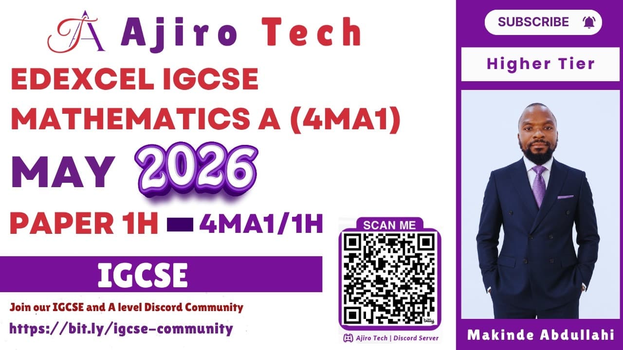 EDEXCEL IGCSE MATHEMATICS (4MA1)