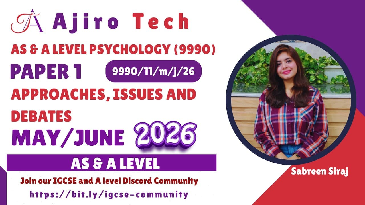 CAMBRIDGE AS & A LEVEL PSYCHOLOGY (9990)