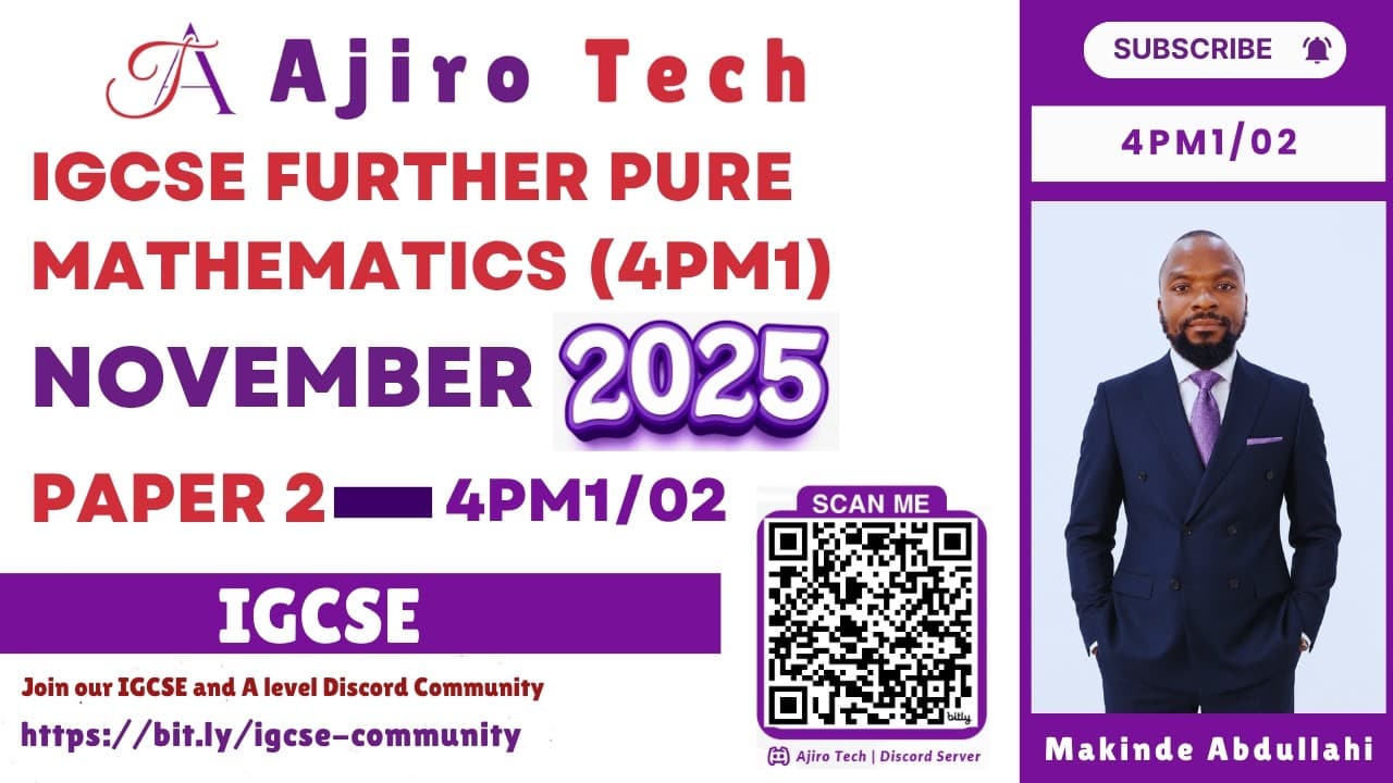 EDEXCEL FURTHER PURE MATHEMATICS (4PM1)