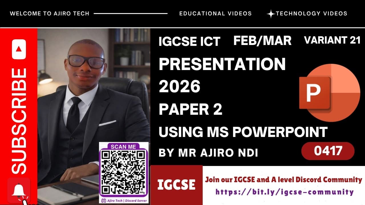 IGCSE ICT (0417/0983) - PRESENTATIONS